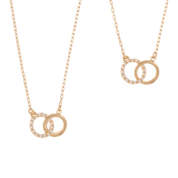 Mom and Daughter Infinty Ring Pendant Necklace Set - Picture 1 of 3